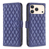 Diamond Lattice Wallet Flip Leather Phone Case